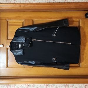 The Fillmore Black/Silver Mixed Media Jacket, Women's Size XS, Pre-Owned